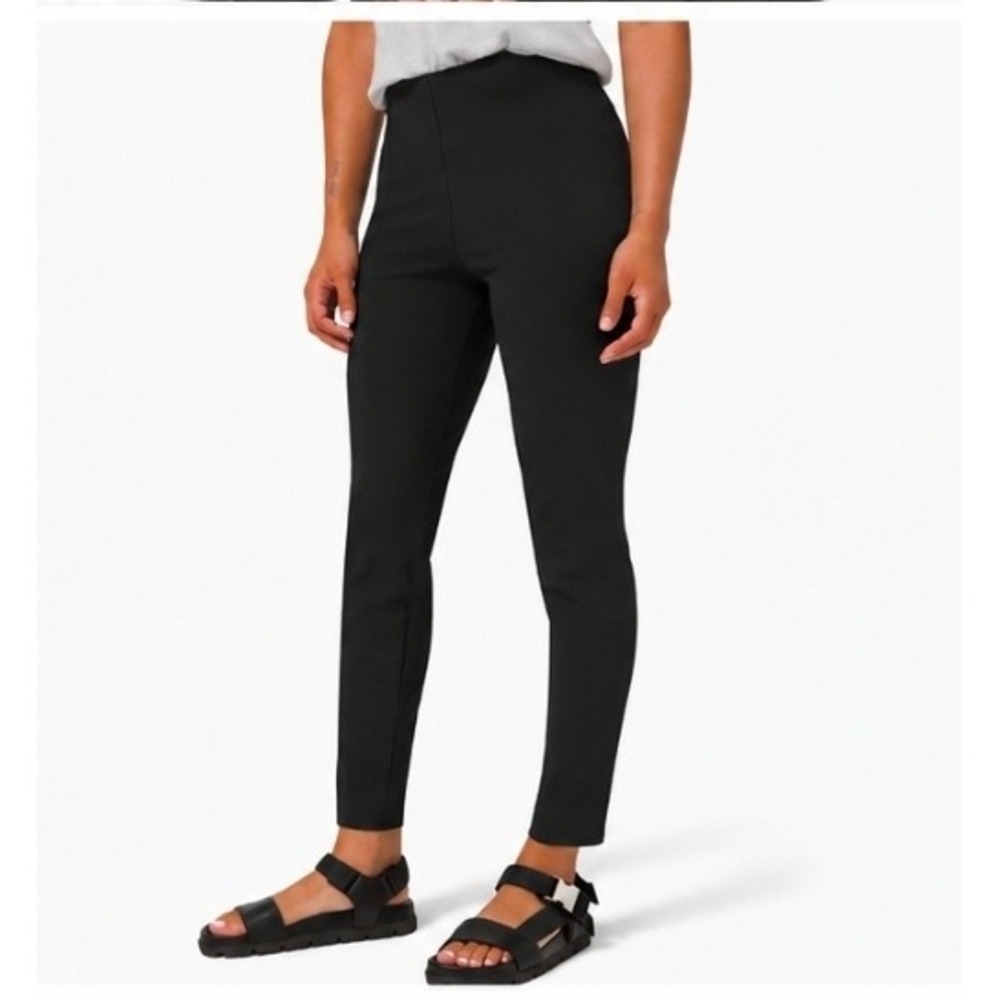 Lululemon Here to There Pants Black Size 12 Stretch Trousers W5ANXS Office Work